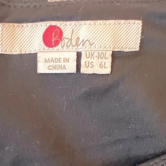 Boden Winifred Black Mystic Woodland Birds Knee Length Sheath Size 6L - Picture 7 of 11